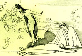 John Flaxman, E caddi come corpo morto cade (Paolo e Francesca), 1802