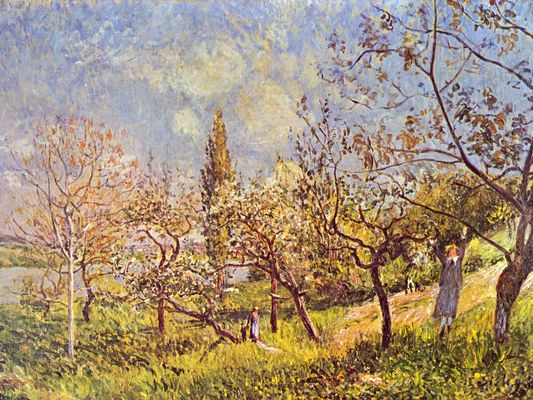 Alfred Sisley,"Frutteto in primavera"