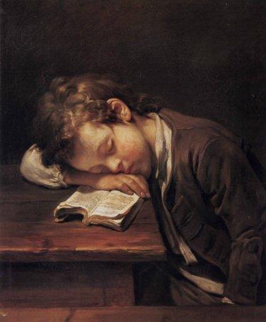 "Le petit paresseux" (1755) di Jean Baptiste Greuze 